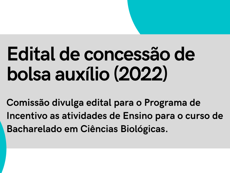 O edital tem como objetivo apoiar as atividades de pesquisa e/ou extensão, difusão dos resultados e grupos de pesquisa no âmbito do PIEN/BCB/ICTA/UFOPA, bem como concessão de recursos financeiros, aos docentes do BCB/ICTA.