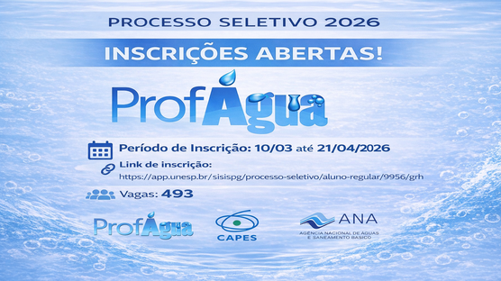 O programa oferece 493 vagas em rede nacional para formação em Gestão e Regulação de Recursos Hídricos.
Período de inscrição: 10 de março a 21 de abril de 2026.