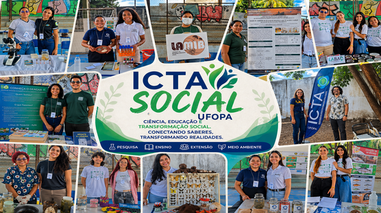 Projeto de Extensão ICTA Social participa da retomada da Mostra Científica da Escola Madre Imaculada, com exposições, palestras e oficinas que aproximam a universidade da comunidade e incentivam o interesse pela ciência.